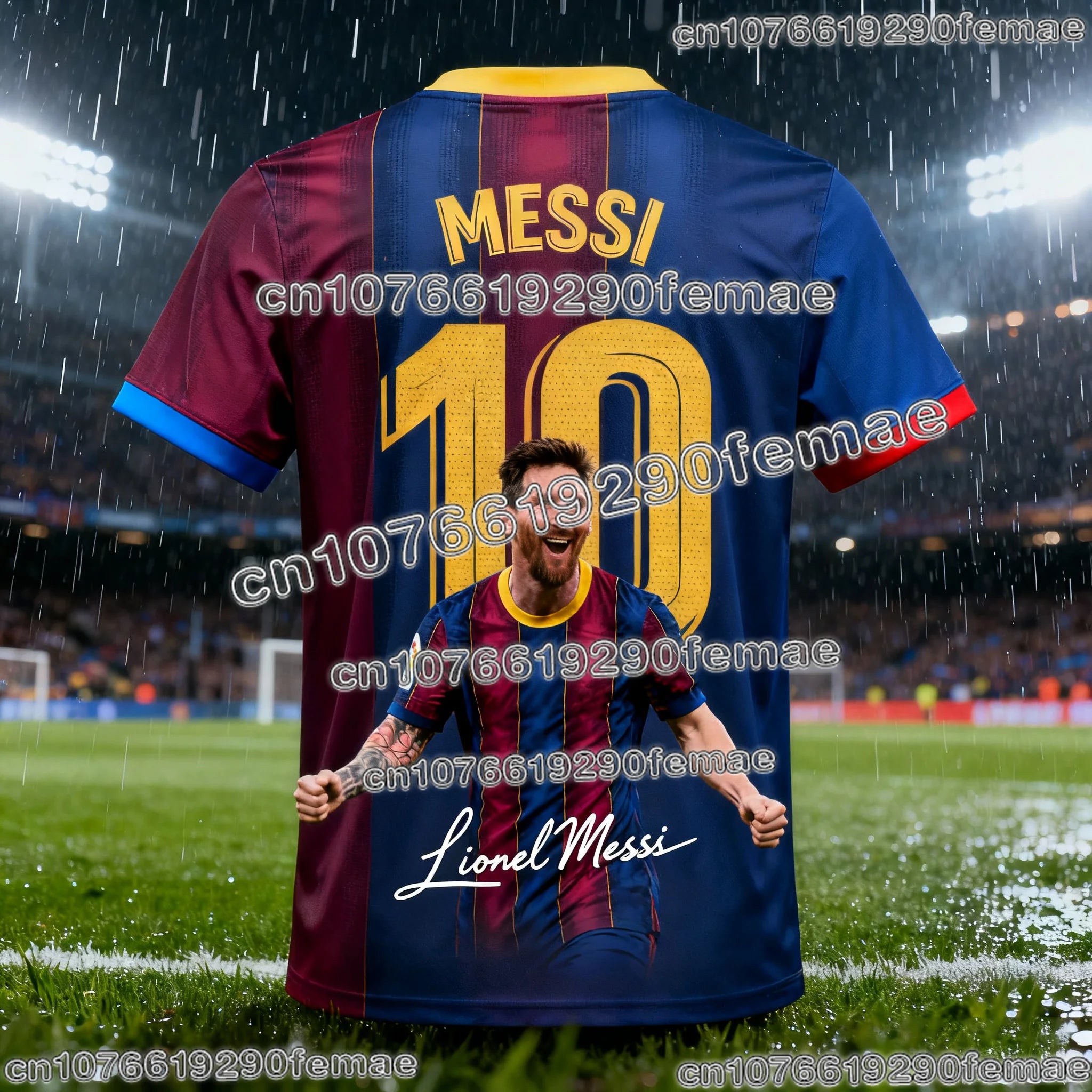 MESSI #10 2026 AI Football Jersey Fan Edition Training Tee for Kids and Adults Comfortable and Breathable Summer Sportswear