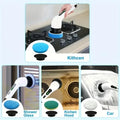 1 Set, Electric Cleaning Brush, Wireless Electric Rotating Scrubber, 7 Brush Heads and Adjustable Extension Handle, Bathroom Cleaning Brush, Household Cleaning Tools