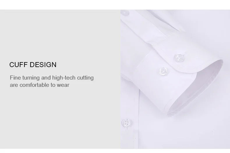 New spring and summer American men's shirt business casual long sleeve slim professional formal wear free ironing solid color