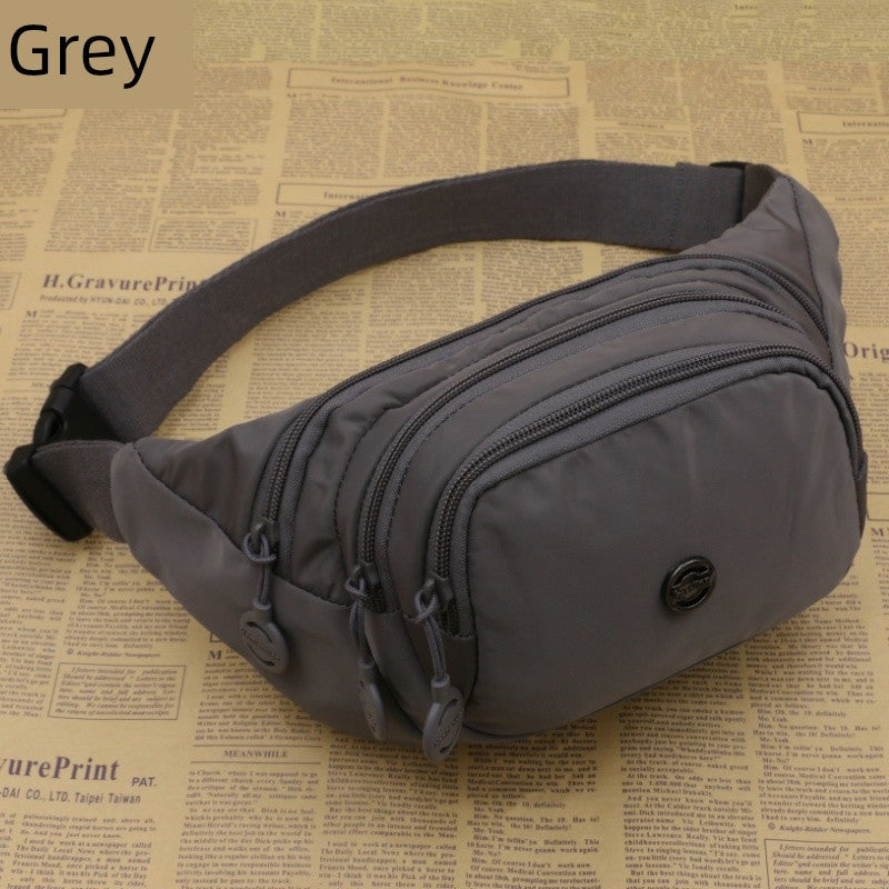 Unisex Waist Bag Multi-Functional Large Capacity Water Repellent Outdoor Sports Mobile Phone Wallet Oxford Cloth Cashier Bag