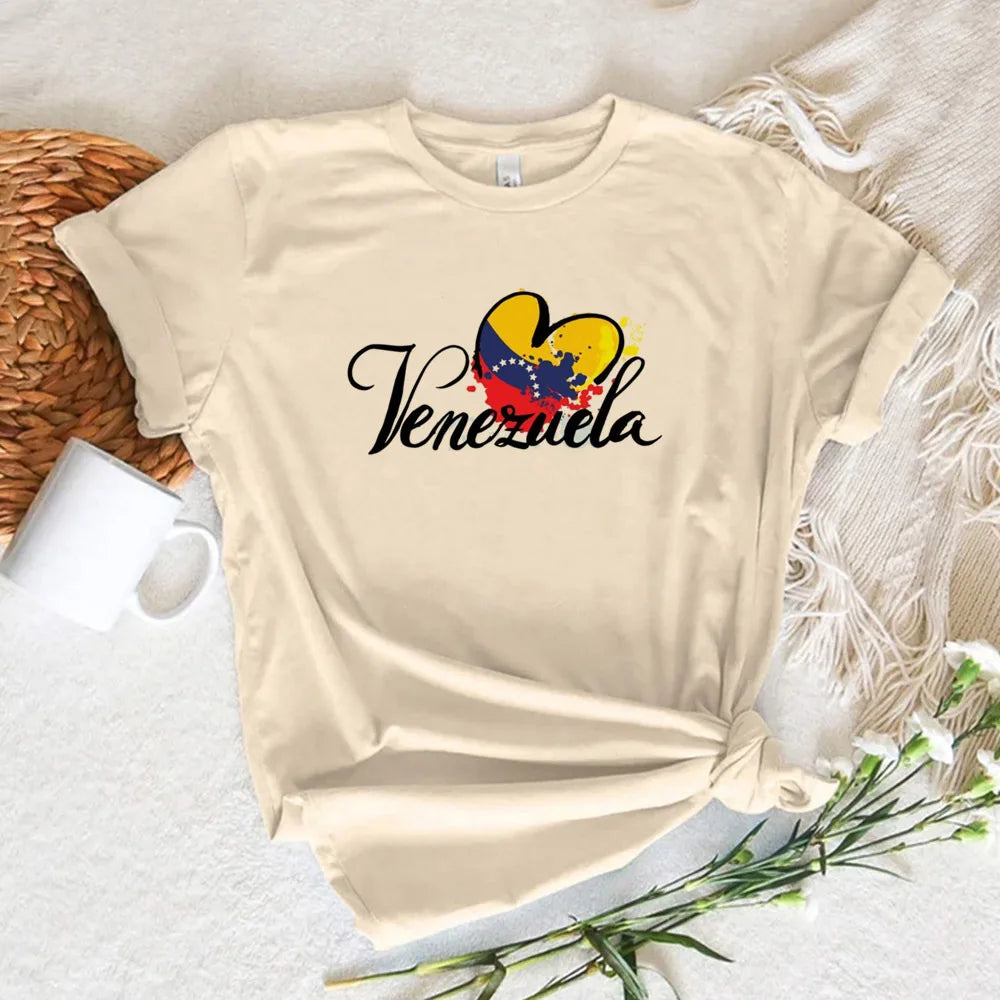 Venezuela t shirt women harajuku modern style pattern t-shirts female anime clothing