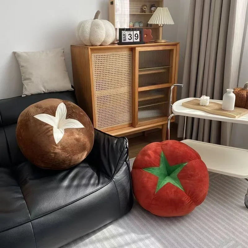 Sofa Bay Window Cushion Bedroom Room Decoration Ins Style Cute Little Ornaments Mushroom Tomato Cushion Pillow