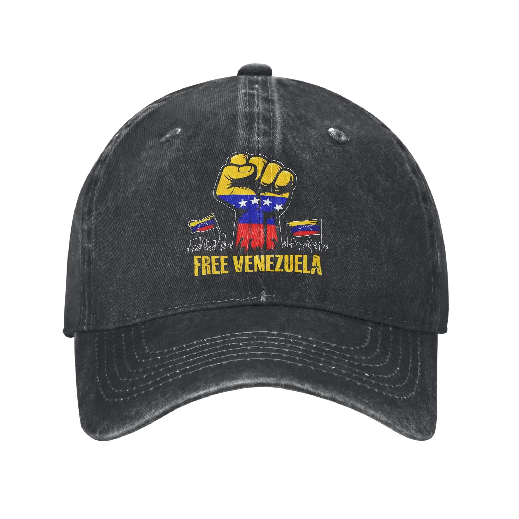 Men Women Venezuela Libre 2026 Free Venezuela  Print Hats Vintage Distressed Washed  Baseball Cap Adjustable