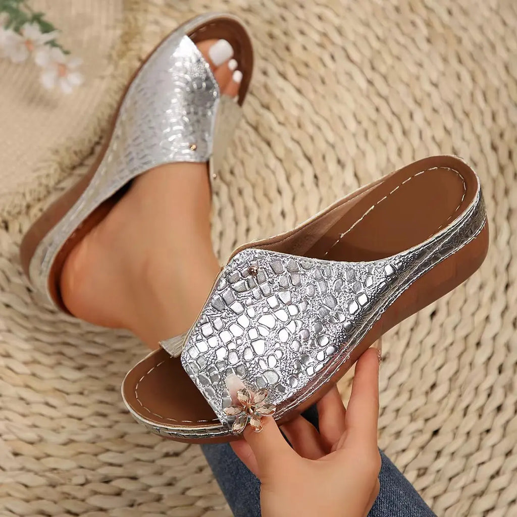 Sandals Women Shoes Summer Platform Heels Shoes Woman Slip On Shoes Wedge Women's Sandals Soft Woman Slippers Footwear Female