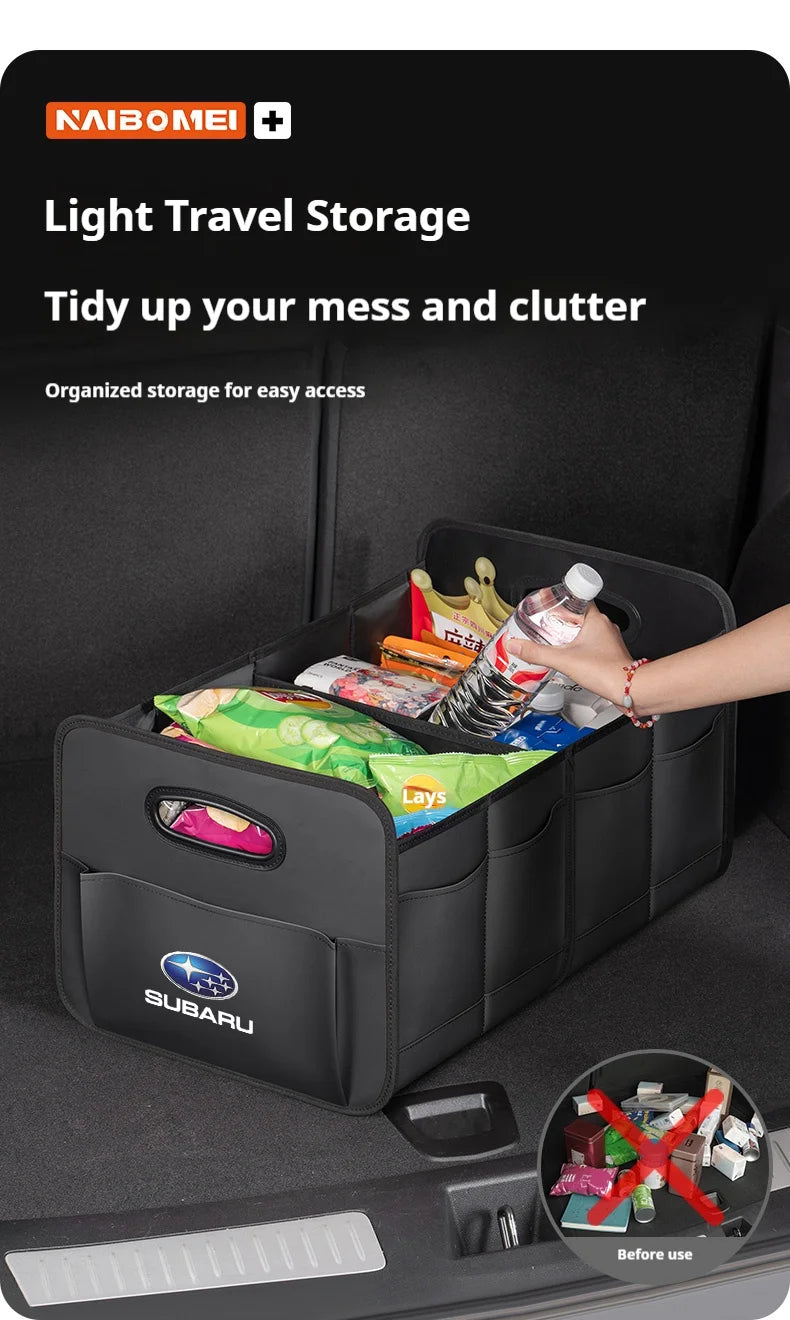 For Subaru STI Brz Wrx Xv Ascent Forester Outback Impreza Legacy Car Trunk Foldable Storage Box Large Capacity Storage Bag