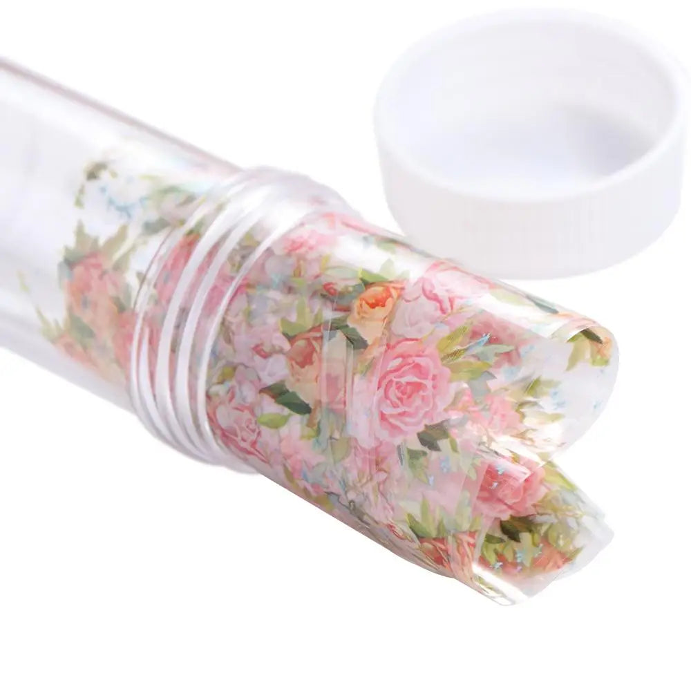 Nail Art Accessories Full Wraps Sliders Holographic Nails Decals Flower Nail Foils Floral Nails Stickers Transfer Paper Decals