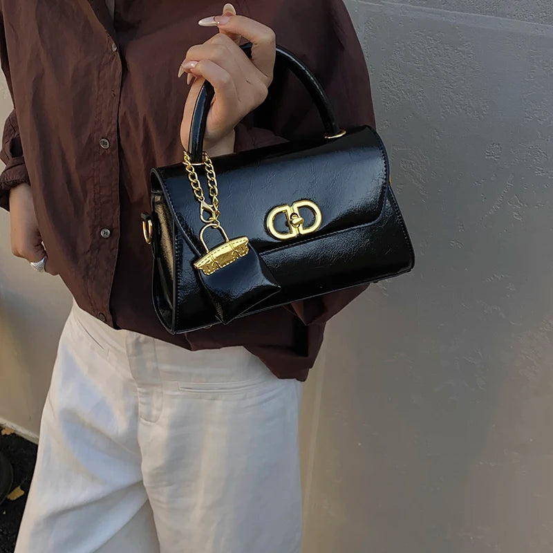 Famous Designer Leather Shoulder Bag For Women - Classic Elegant Handbag Messenger Bag Ladies Luxury Brand