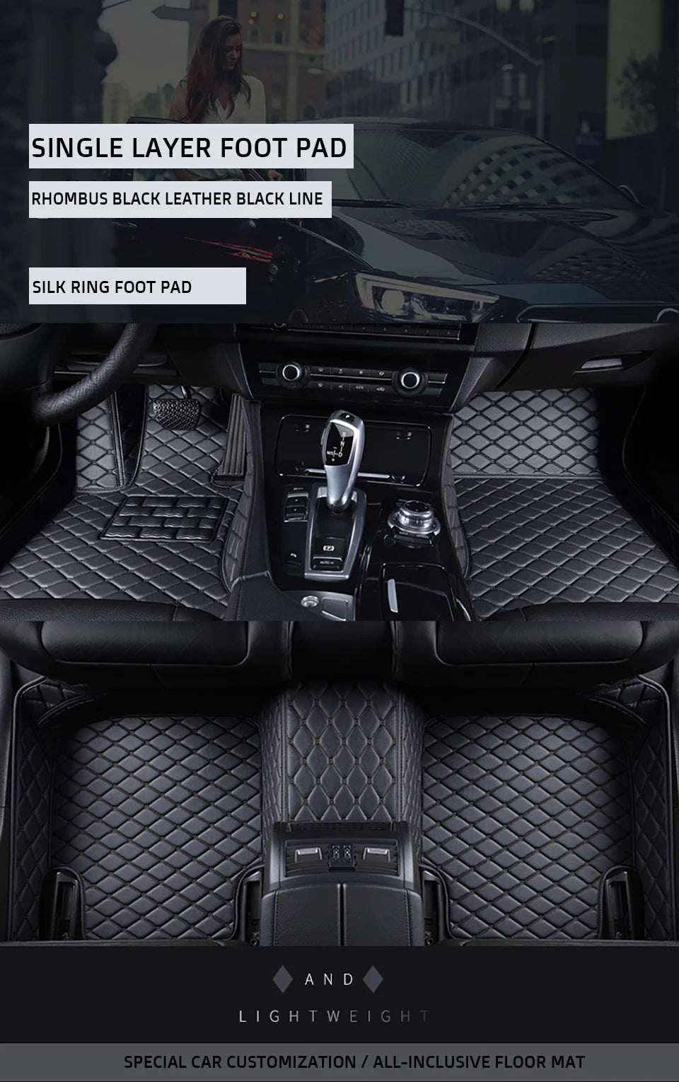 KAHOOL Custom Car Floor Mats For Subaru XV Crosstrek Auto Carpets Foot Coche Accessorie