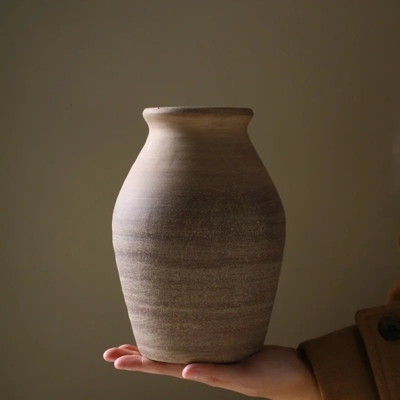 Pottery Vases Vintage Handmade Style Home Decoration Dried Flowers