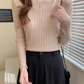 Woman Sweaters 2025 Autumn Winter Knitted Ribbed Turtleneck Sweater Women Clothes Long Sleeve Slim Basic Pullover Solid Tops