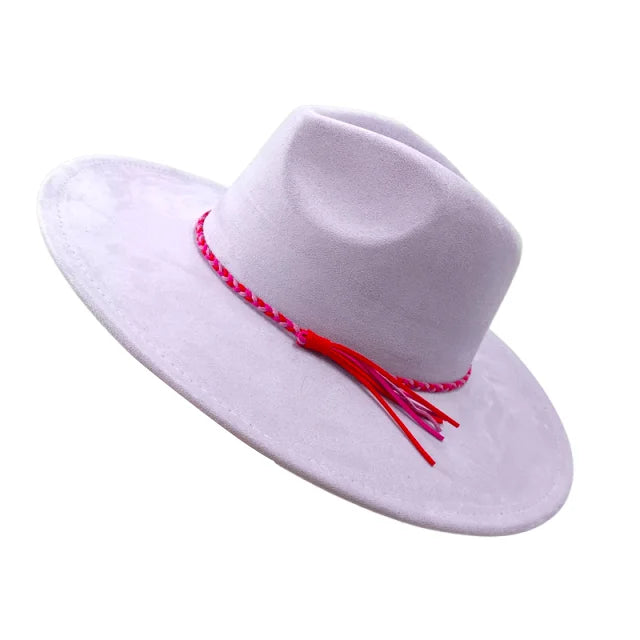 Gorras Para Hombres Three styles Suede Hat Water drop hat 9.5cm Wide Brim Fedora Hat Women's Autumn and Winter Felt Jazz Hat