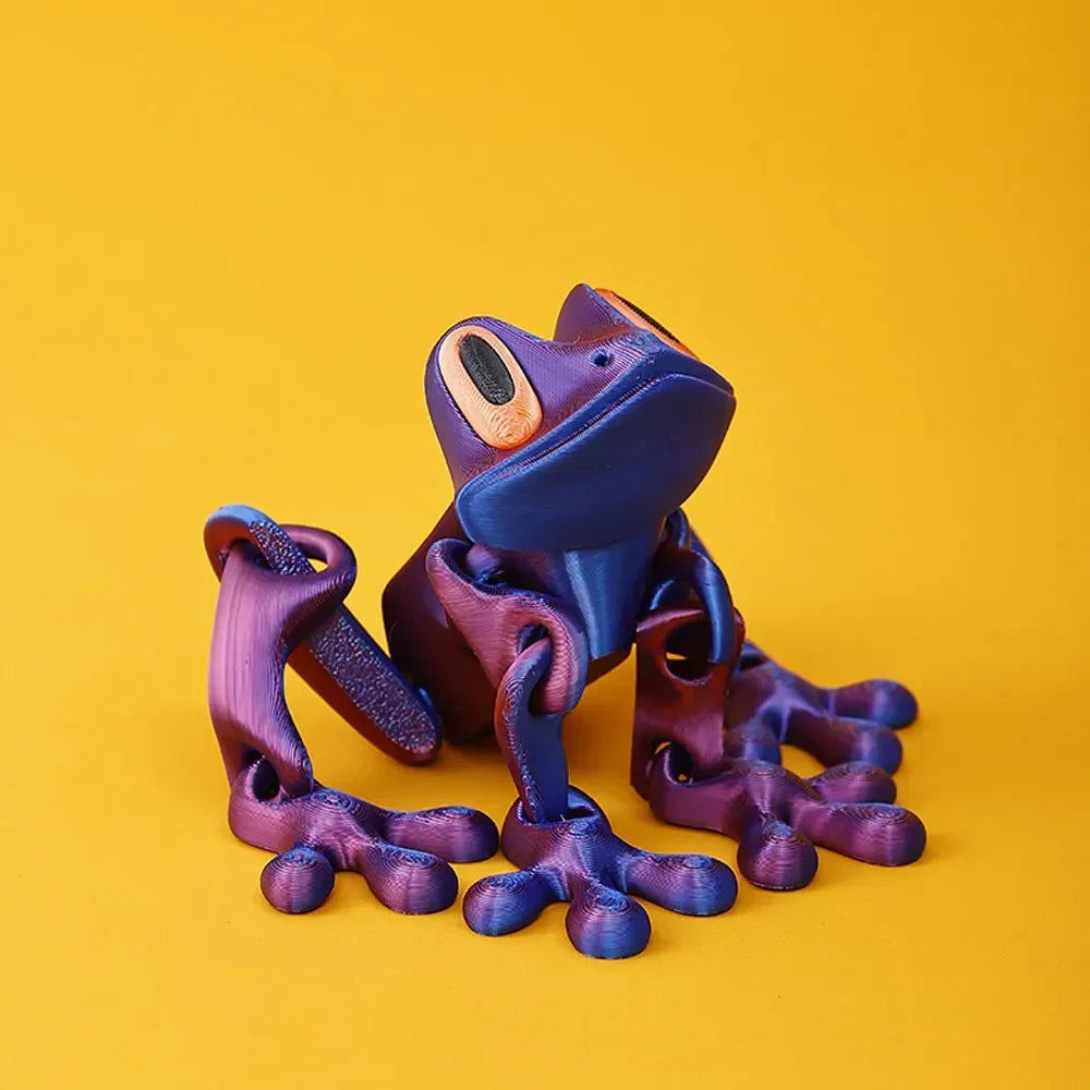 3D Printing Simulation Tree Frog Joint Movable Frog Ornaments Kitchen Home Decoration Office Animal Desk Toy Refrigerator Magnet