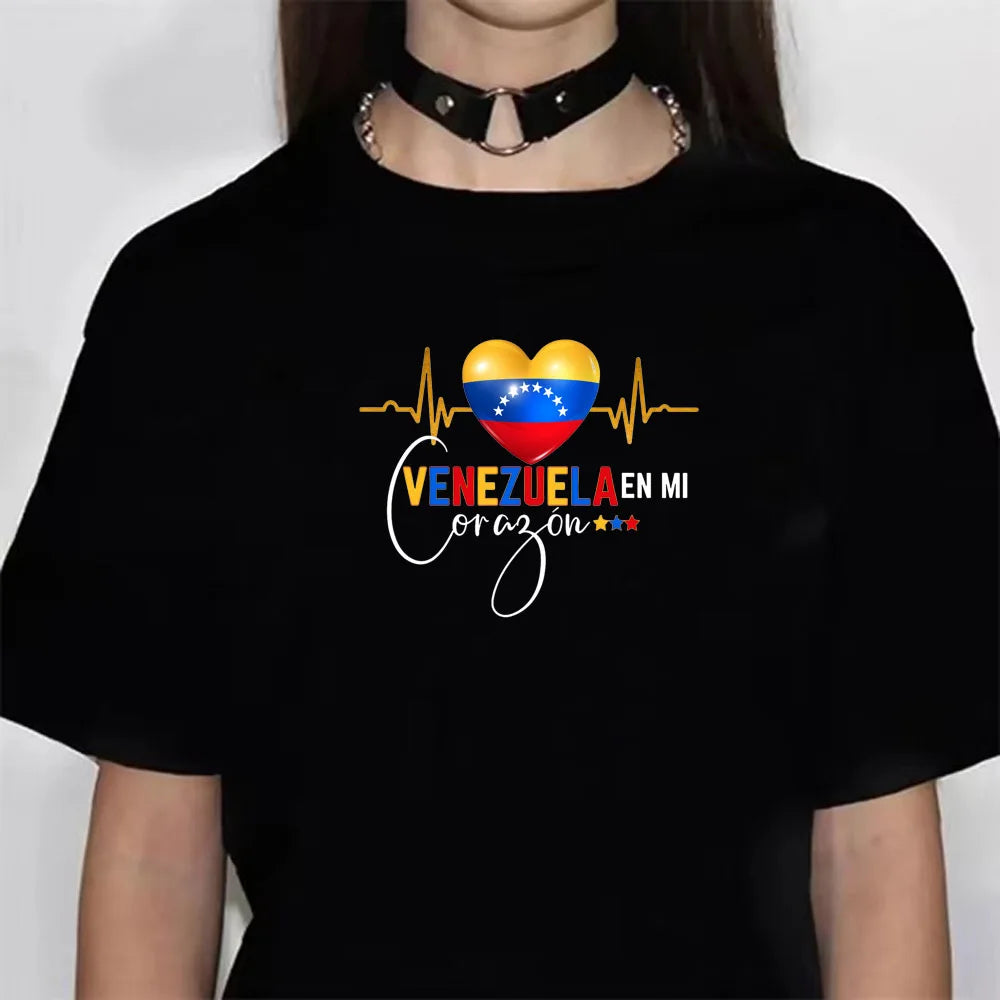 Venezuela t shirt women harajuku modern style pattern t-shirts female anime clothing