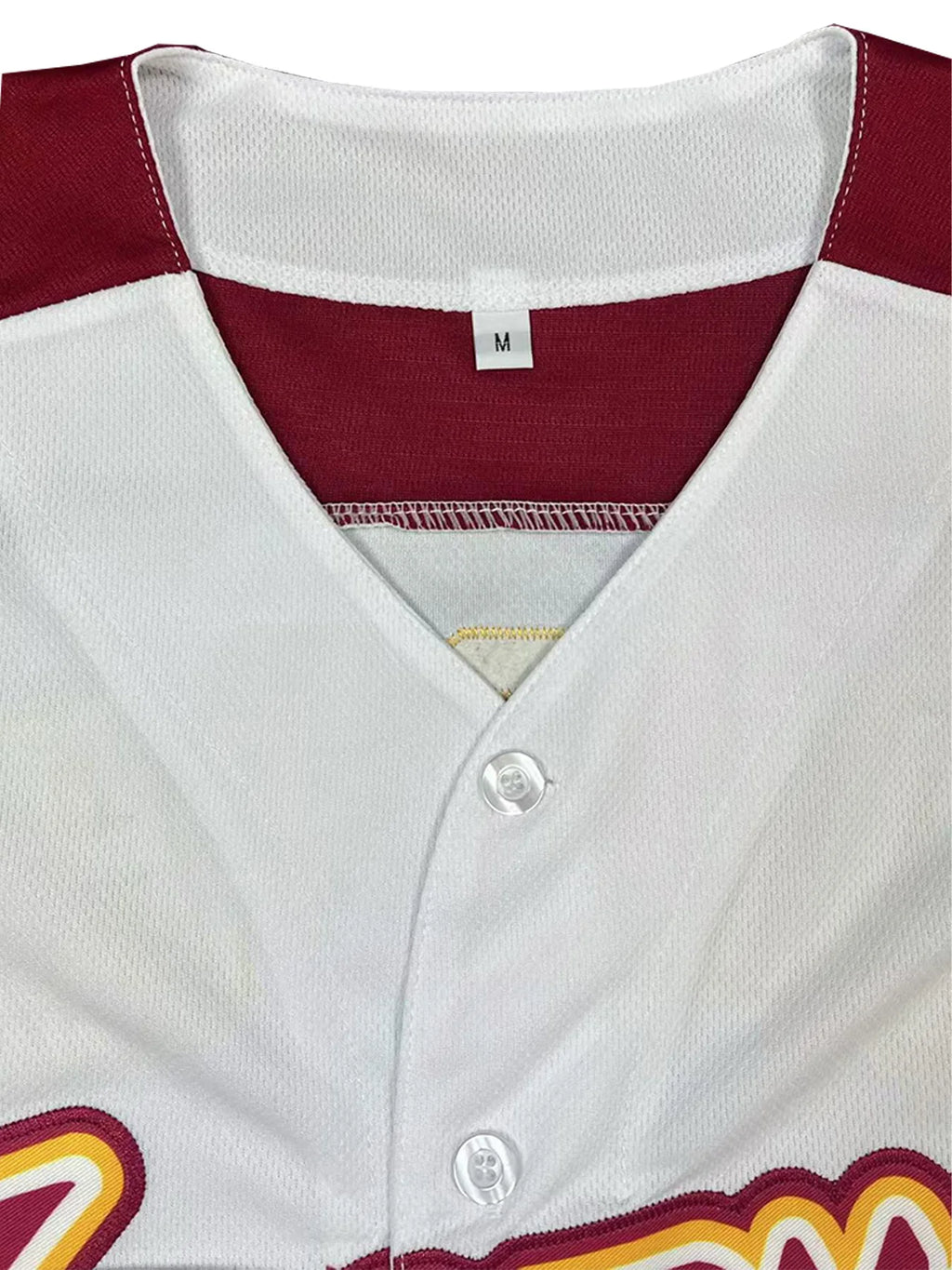 Men's Breathable Baseball Jersey V-Neck Short Sleeve "Venezuela" Embroidery, Breathable Loose Fit Baseball Shirt for Casual Wear