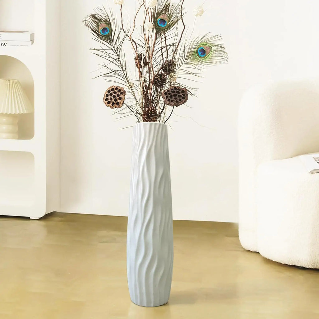 Tall Vases for Floor Textured Standing Decoration