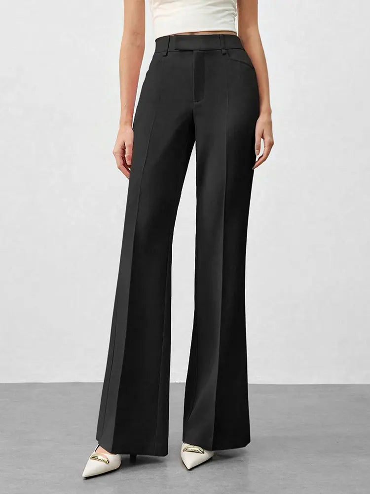 Women Suit Pants Autumn New Streetwear Fashion Casual Slim Pockets Zippers Trousers Solid Elegant Lady Versatile Pants Clothing