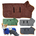 Dog Bathrobe Towel Pet Drying Coat Clothes Adjustable Pet Towel For Large Medium Small Dogs Cat Microfiber Absorbent Beach Towel