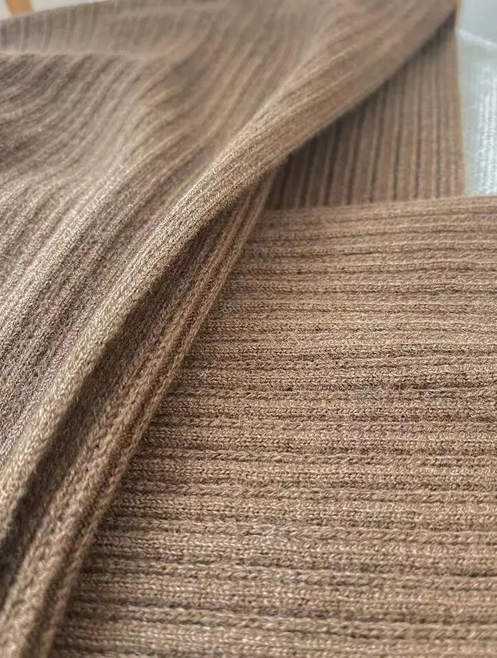 New Autumn/Winter Fashion Long Sleeve V-neck Knitted Solid Color Slim Fit Dress For Women,5 Colors