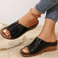Sandals Women Shoes Summer Platform Heels Shoes Woman Slip On Shoes Wedge Women's Sandals Soft Woman Slippers Footwear Female