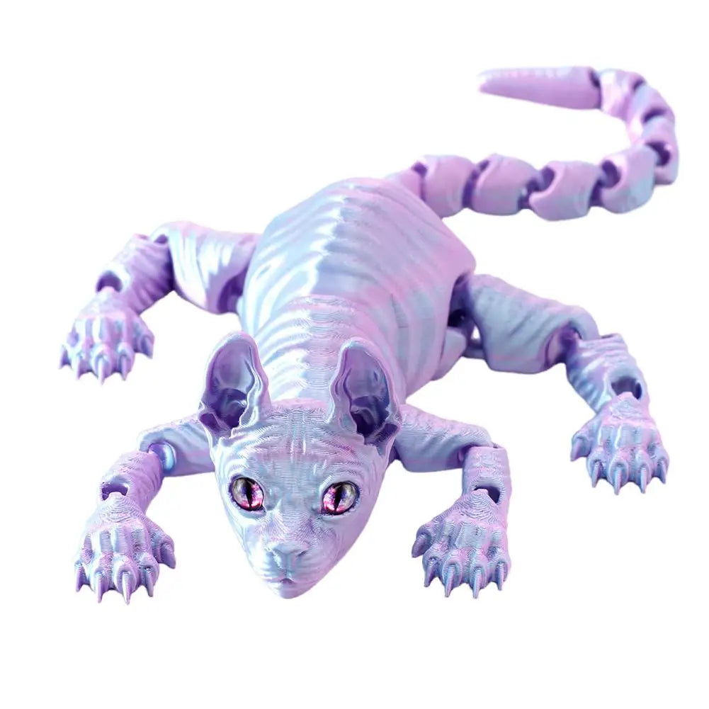 3D Printed Sphynx Cat Animals Toy Hairless Cat Figurine Cute Cat Fidget Toy For Cat Lover Funny Toy Collector Home Decoration