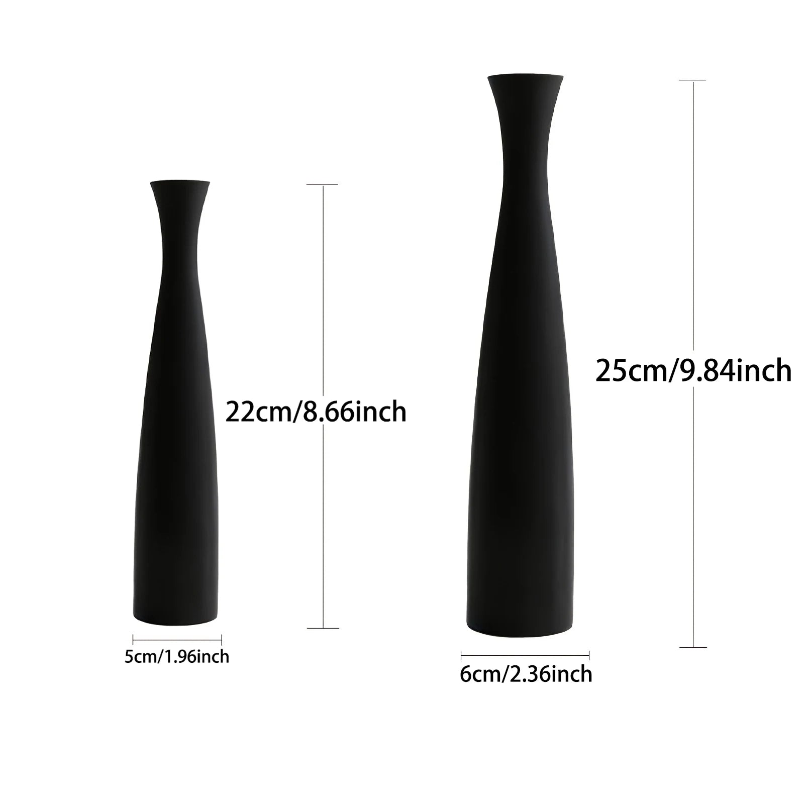 Modern Ceramic Vase White Black Plants Ornaments Minimalist Vase for Living Room