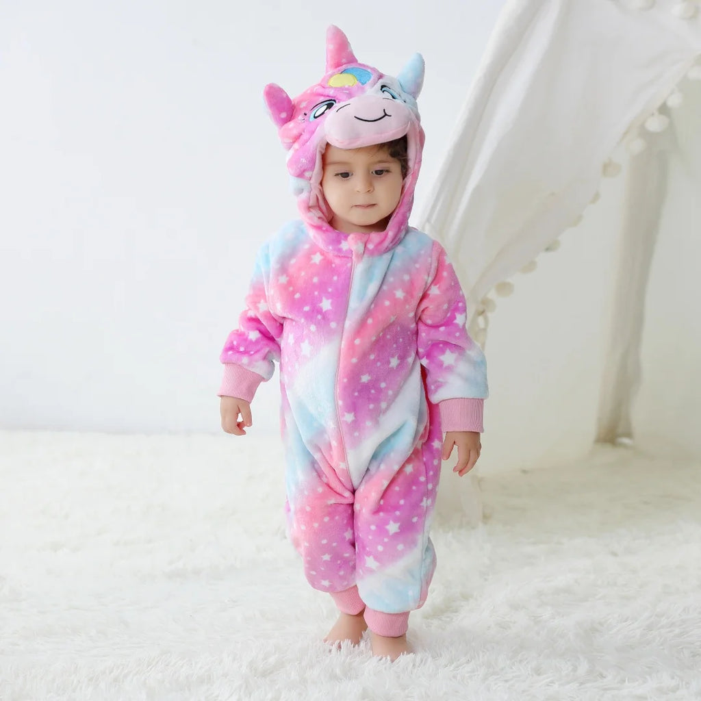 Baby Unisex Romper Kigurumi Infant Cute Stitch Dinosaur Animal Jumpsuits Newborn Cartoon Pajamas For Kids Boys Girls Christmas