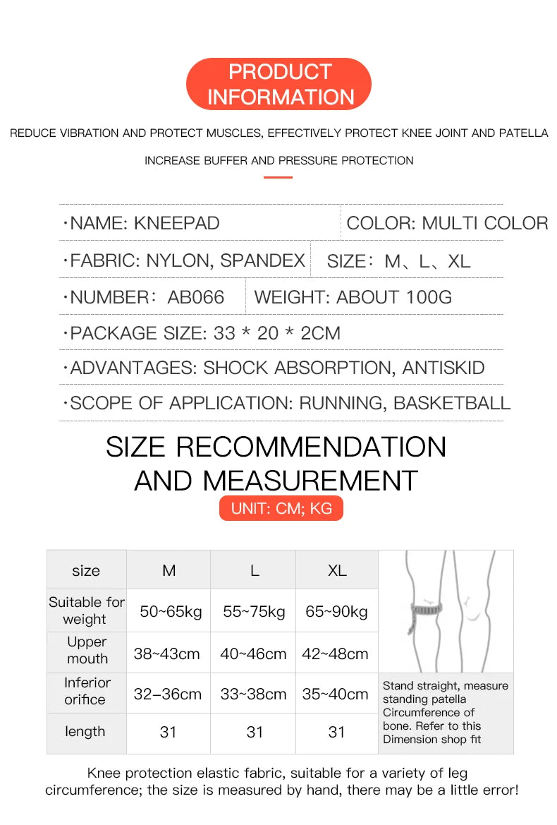 1/2 PC Knee Pads Strap Patella Medial Support Meniscus Silicone Compression Protection Sport Knee Braces Basketball Running Prot