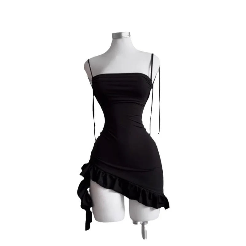 Sexy Sleeveless Backless Mini Dress – Lace Up Bodycon Club Dress