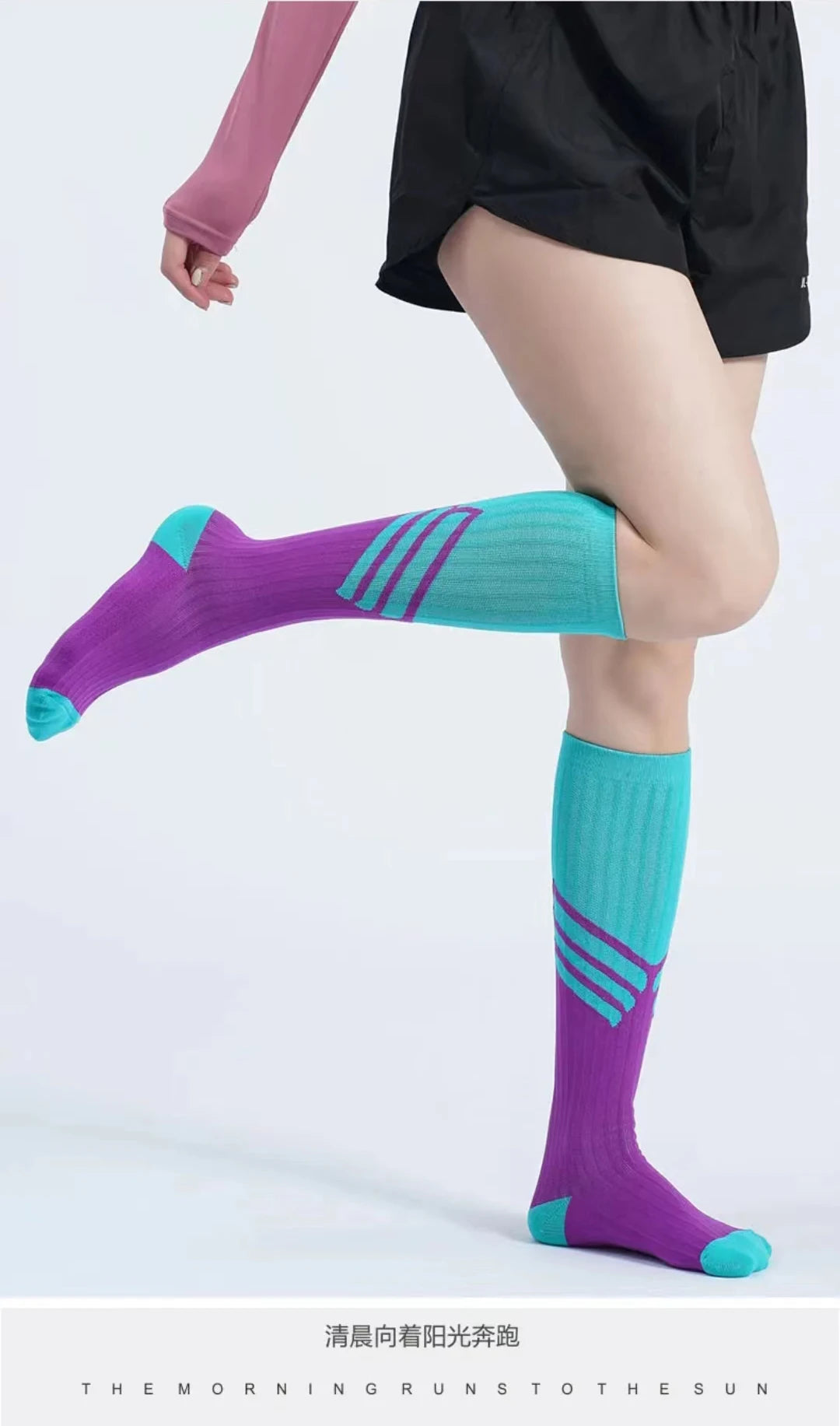 3 Pairs Breathable Mesh Athletic Terry Socks Cushioned Moisture-managing and Durable Reduces Foot for Running Hiking & Sports