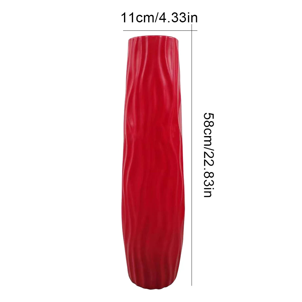 Large Floor Vase Decorative Vase Textured Floor Standing Vase for Home Living Room