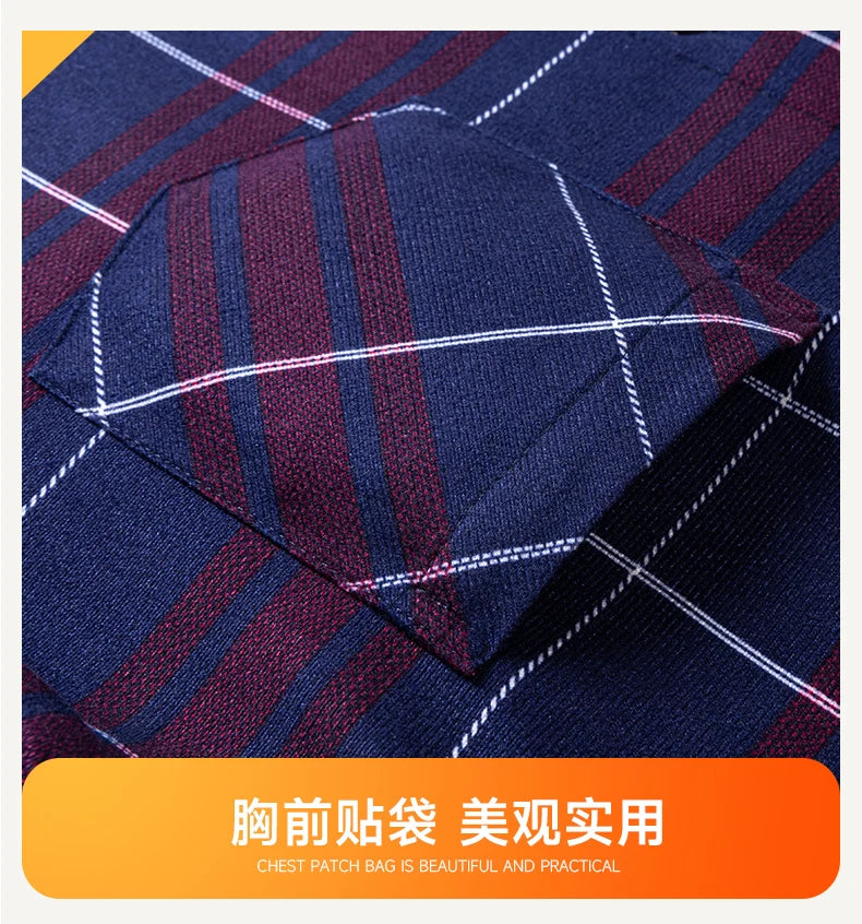 Winter Warm Men's Plaid Shirts Thickened Flannel Casual Menswear Long Sleeve Plus Size Office Workwear Casual Male Check Shirts
