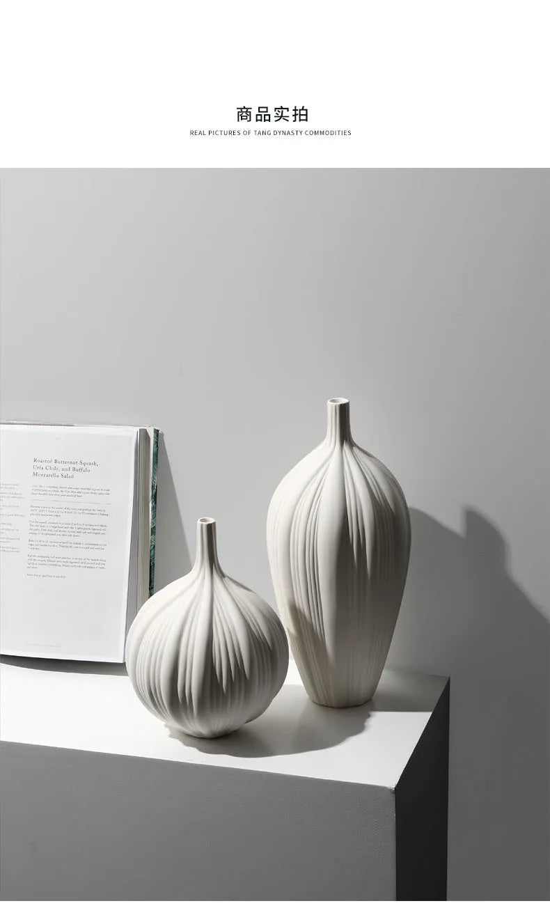 Elegant Ceramic Vase Decoration Dry Flower Arranger