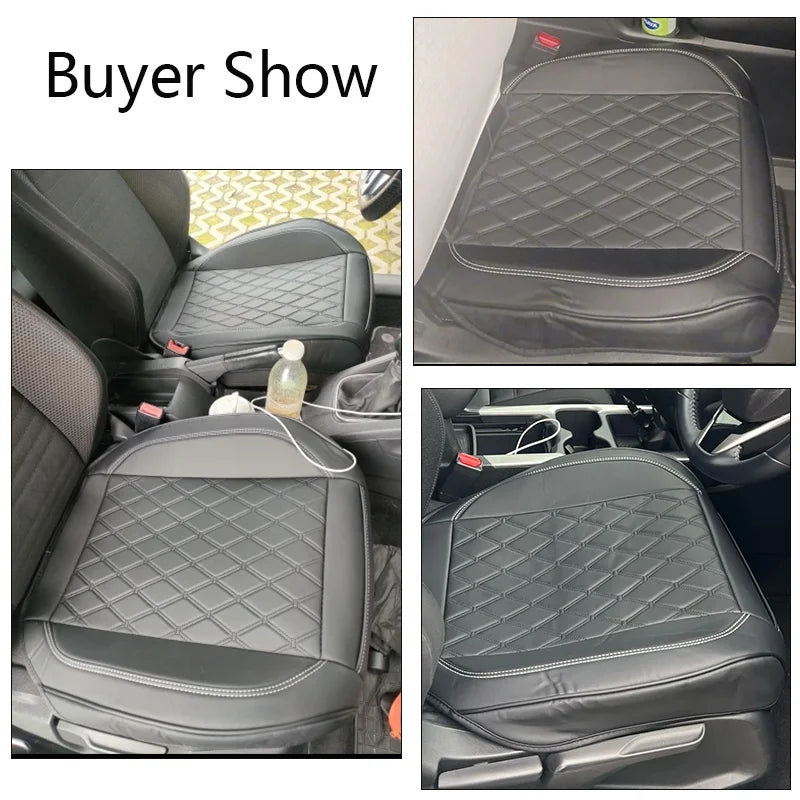 Universal 1PCS Nappa Leather Car Seat Cover Wrap Around Bottom Seat Cushion Waterproof Durable Car Seat Protector Auto Accessory