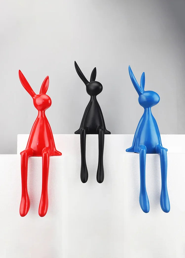 Creative Home Decor Rabbit Statue Abstract Art Sculpture Desk Living Room TV Cabinet Wine Cabinet Handicrafts Ornaments