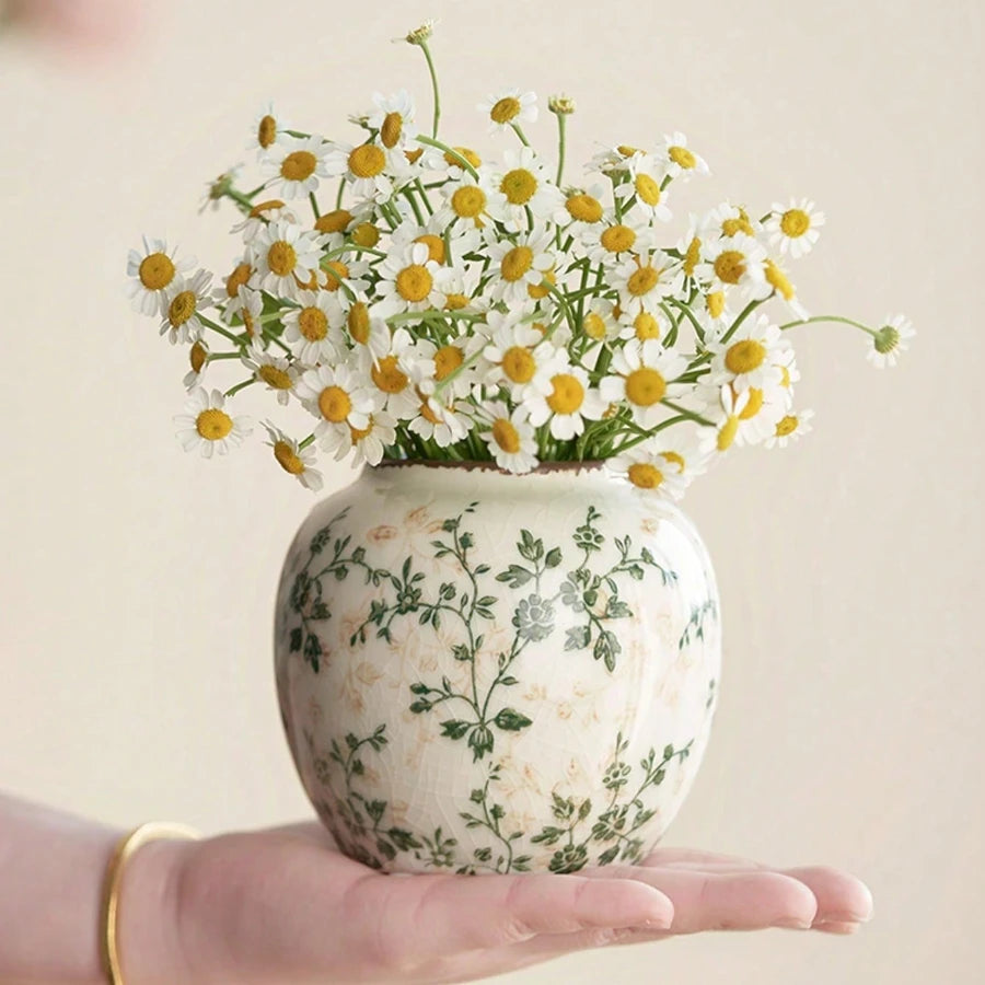 Ice Cracked Ceramic Vase