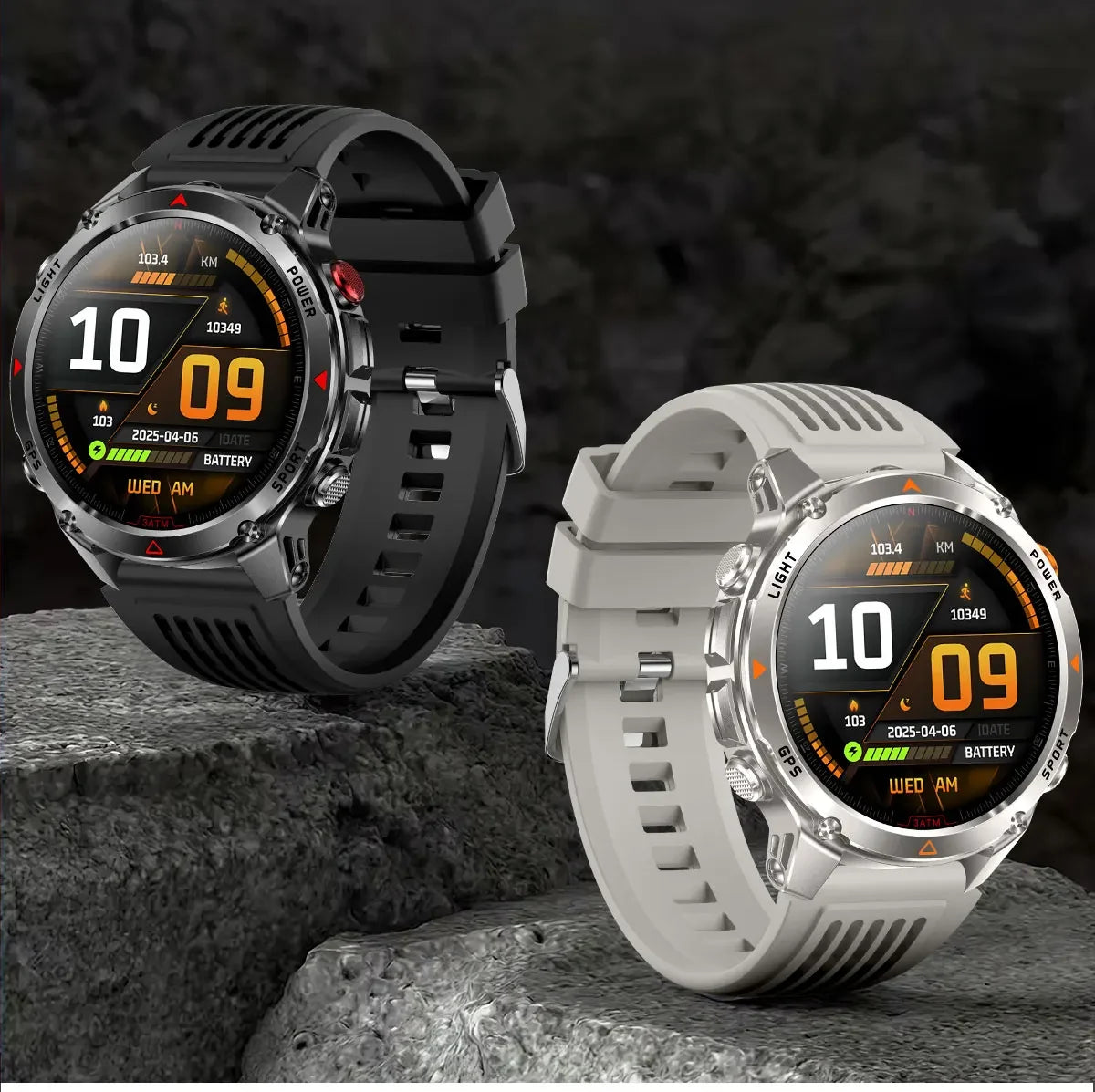 Smart Watch For Men 1.46'' 360*360 HD AMOLED Color Display Voice Call Compass LED Sports Fitness Waterproof Watch Ladies