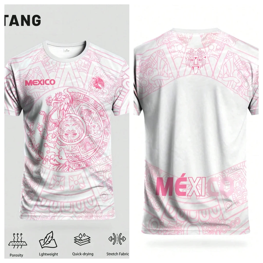 Mexico Football Jersey & Crew Neck Comfortable Sports Shirt Suitable for Match Football Training Casual and Holiday Wear & Gift