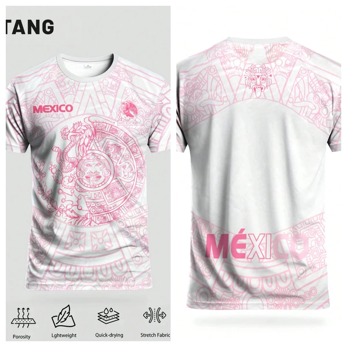 Mexico Football Jersey & Crew Neck Comfortable Sports Shirt Suitable for Match Football Training Casual and Holiday Wear & Gift