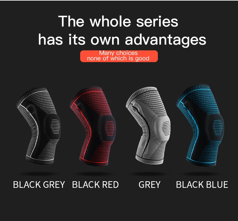 1/2 PC Knee Pads Strap Patella Medial Support Meniscus Silicone Compression Protection Sport Knee Braces Basketball Running Prot