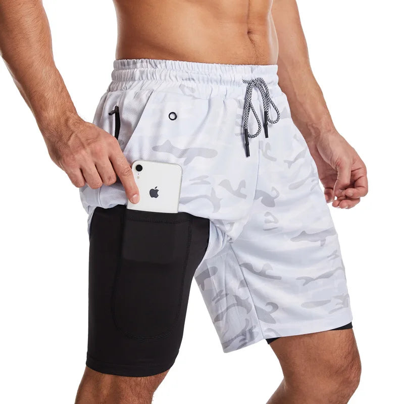 2025 Newest Running Shorts Men 2 in 1 Training Gym Shorts Fitness Men Joggers Jogging Summer Sports Shorts Workout Short Pants