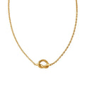Stainless Steel Knot Women's Necklace Stylish Design 14K Gold Plated Jewelry