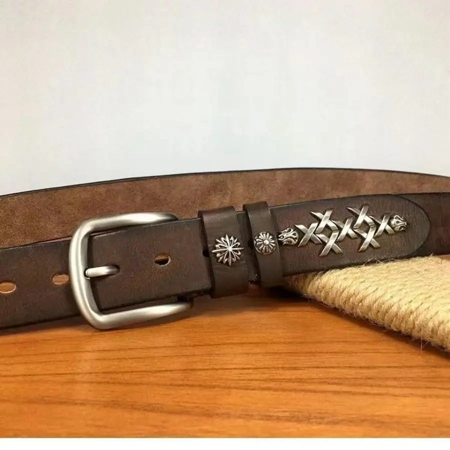 Men's Leather Belt New Male Waistband Ceinture Hommes Leather Belts for Men Width:38mm Accessories Belts