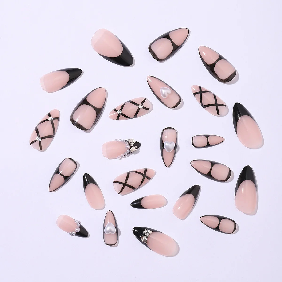 Gothic Bat Press-On Nails | 24pcs Reusable Acrylic | Halloween & Everyday
