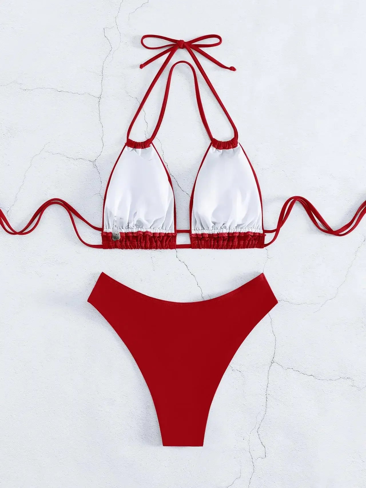 Plus Size Beach Bikini Black Sexy Halter Bikini Push Up Swimsuit 2 Piece Bikini Sets Summer Women Swimwear Bathing Suits