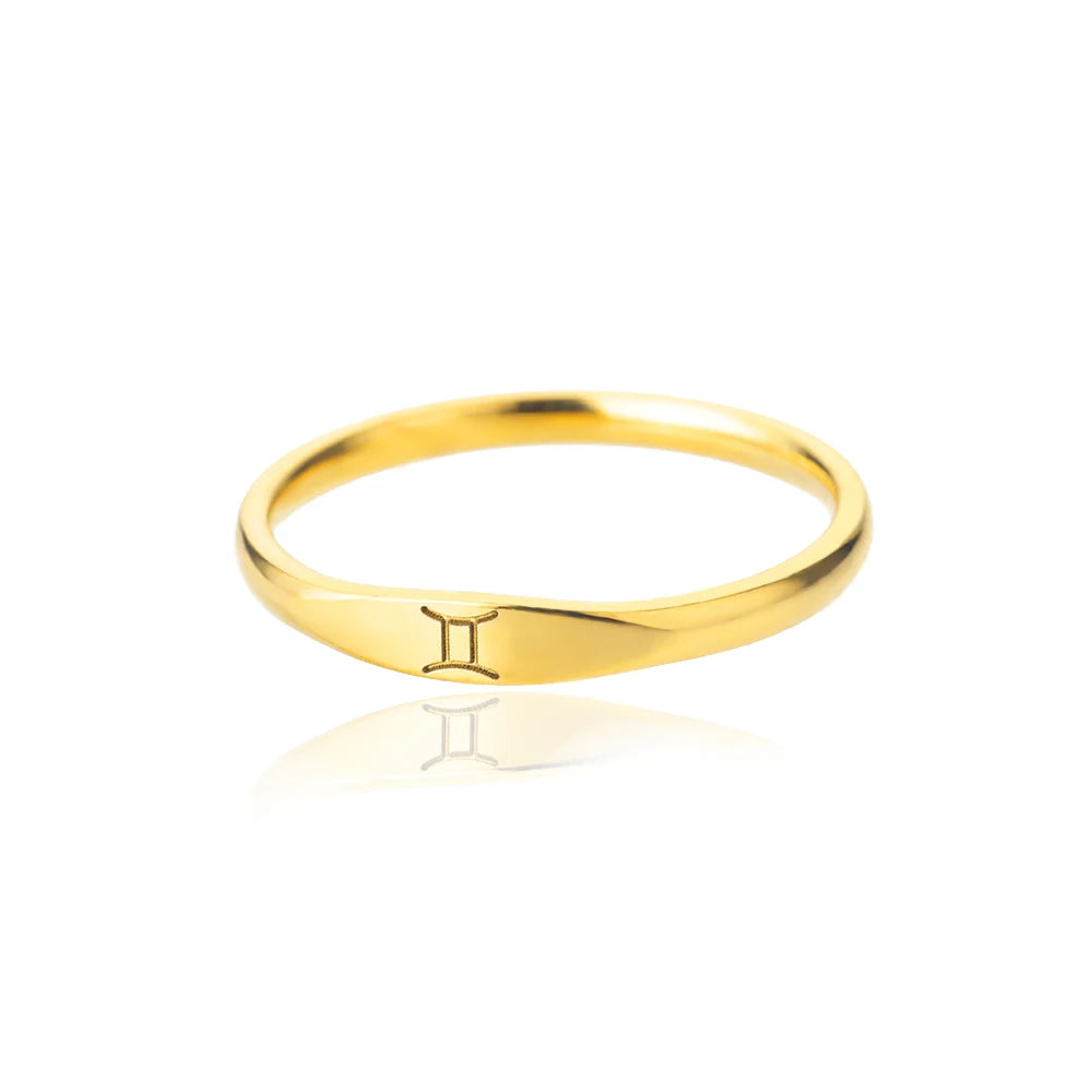 Stainless Steel Twist Chain Adjustable Rings for Women Men Simple Geometric Leave Flower Open Ring Jewelry Female Holiday Gifts