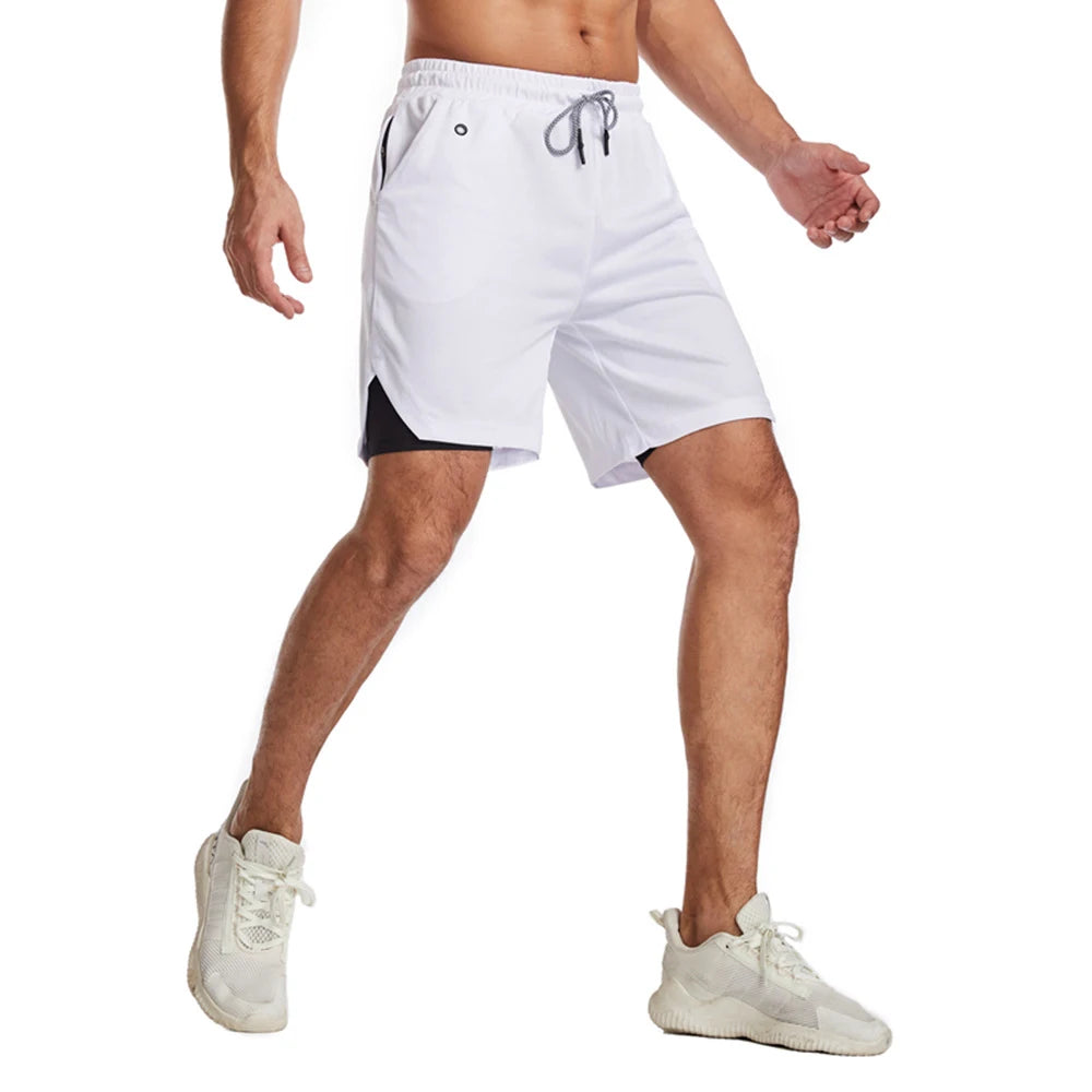 2025 Newest Running Shorts Men 2 in 1 Training Gym Shorts Fitness Men Joggers Jogging Summer Sports Shorts Workout Short Pants