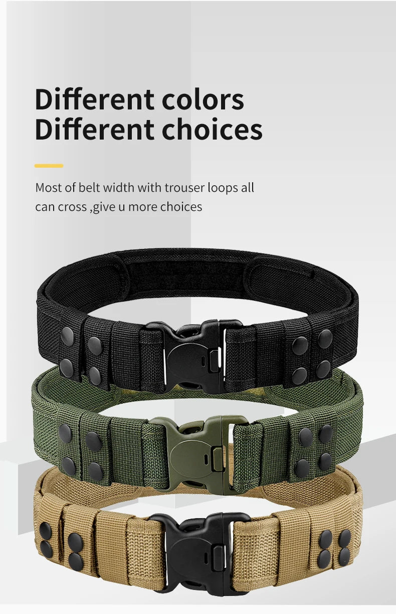 Men's new nylon belt polyester woven belt multi-functional tactical belt for outdoor sports