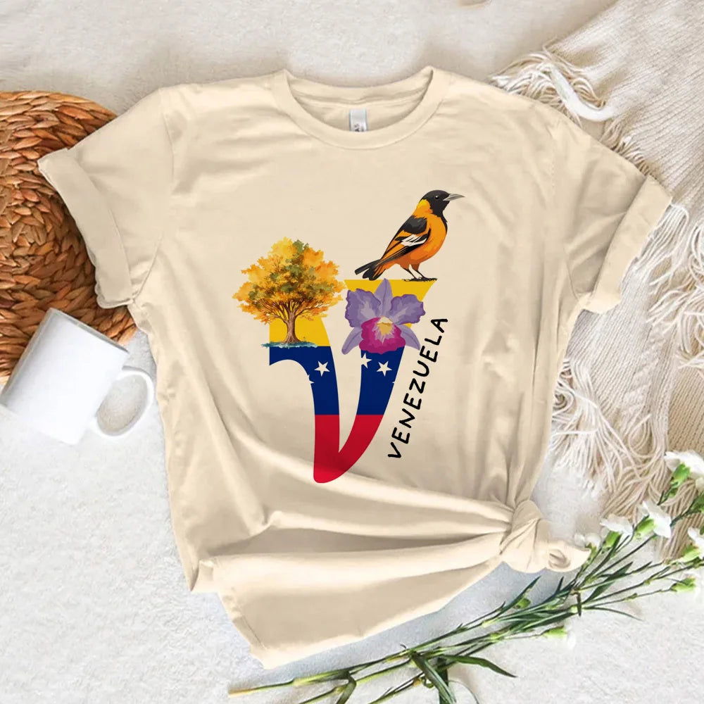 Venezuela t shirt women harajuku modern style pattern t-shirts female anime clothing