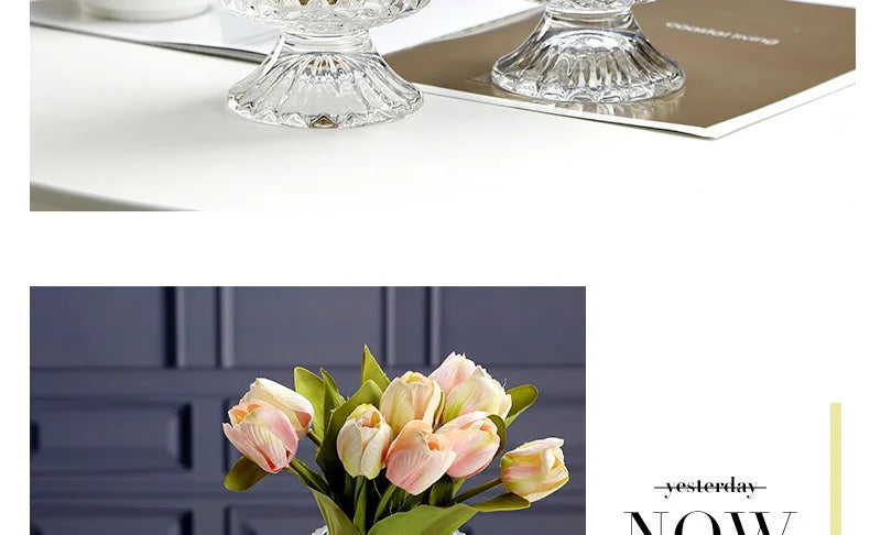 Embossed Vase Glass Crystal Net Red French High-quality