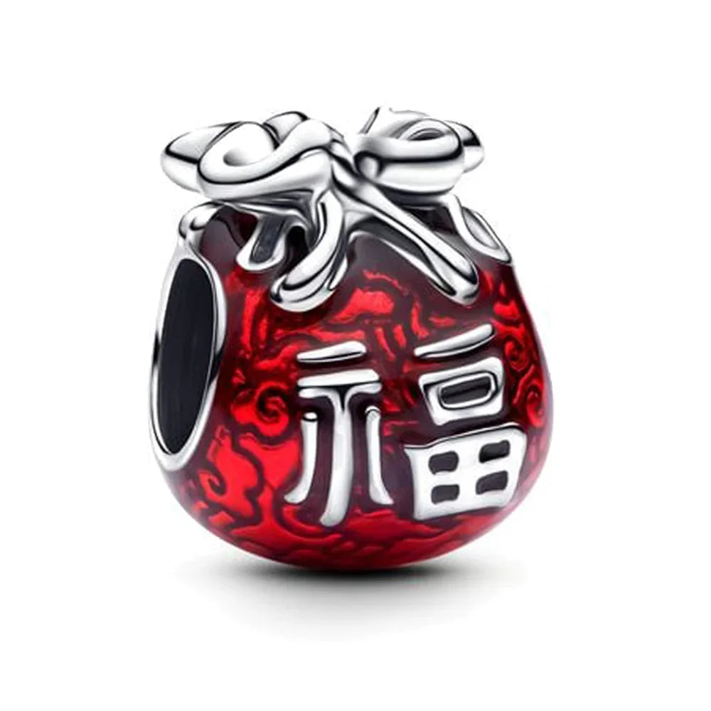 New Openwork Hearts Mum Bead Infinity Knot Dangle Charm Fit Original Pan Bracelet DIY Valentine's Day Gift Women Jewelry